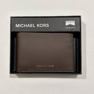 Michael Kors Men’s Brown Andy Slim Billfold Wallet